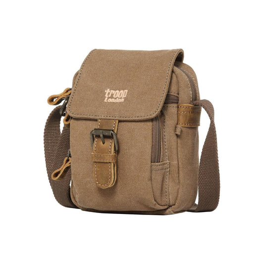 CLASSIC CANVAS ACROSS BODY BAG - TRP0213 - BROWN - RUTHERFORD & Co