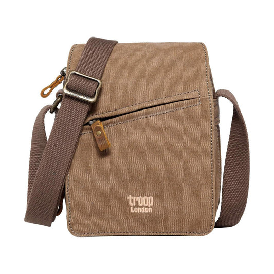 CLASSIC CANVAS ACROSS BODY BAG - TRP0239 - BROWN - RUTHERFORD & Co