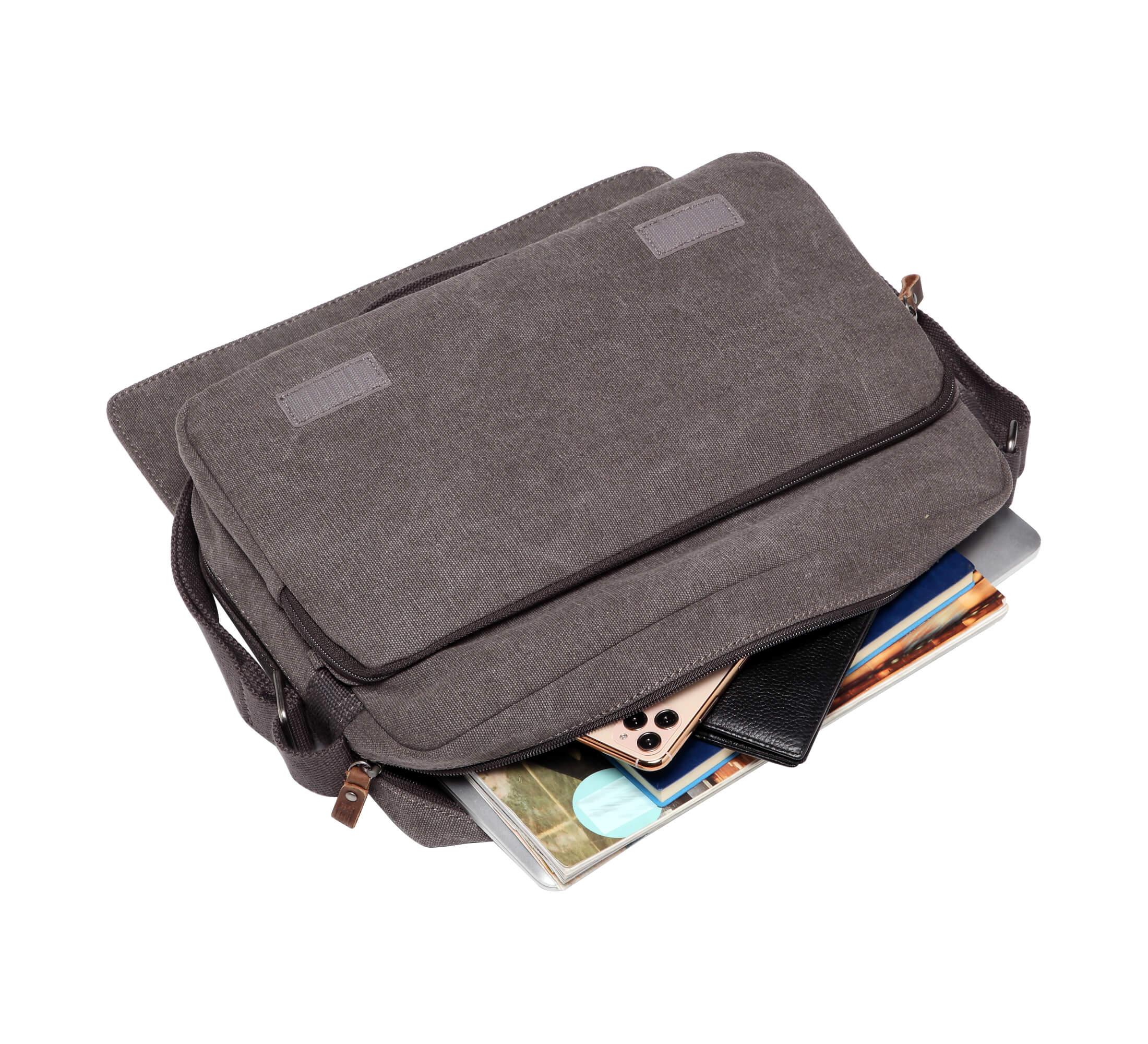Classic Canvas Messenger Bag | TRP0241 Charcoal