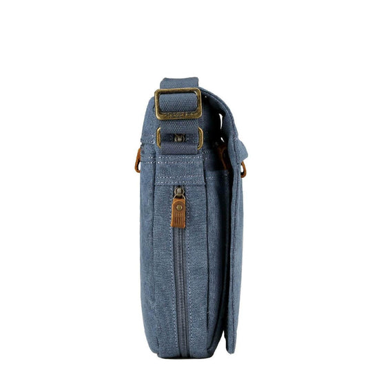 CLASSIC CANVAS ACROSS BODY BAG - TRP0242 - BLUE - RUTHERFORD & Co