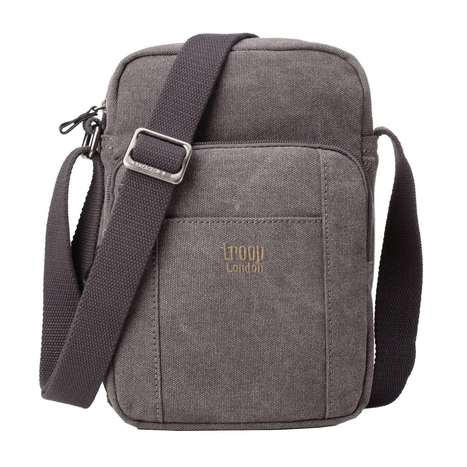 Vertical Canvas Crossbody Bag | TRP0370 Black