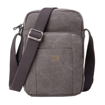 Vertical Canvas Crossbody Bag | TRP0370 Black
