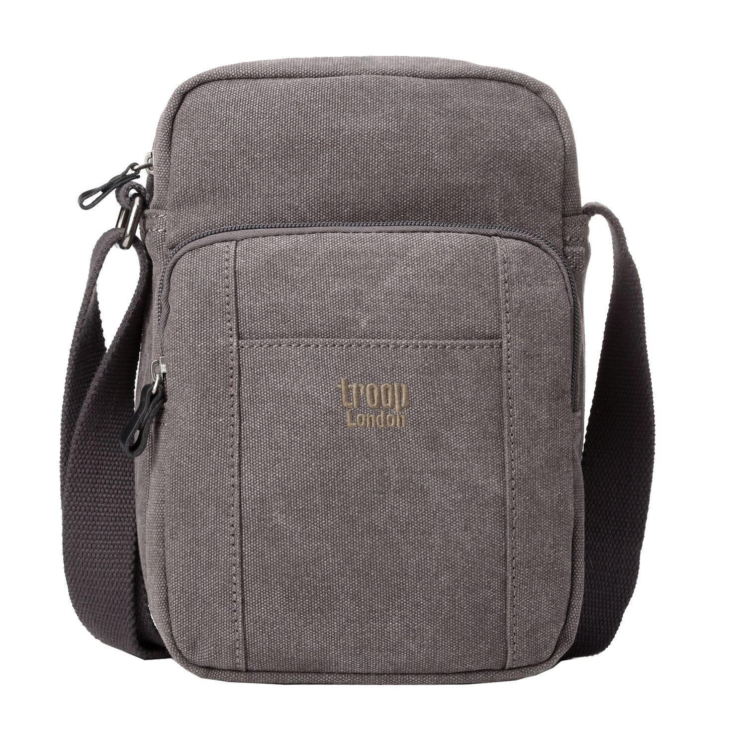 Vertical Canvas Crossbody Bag | TRP0370 Black