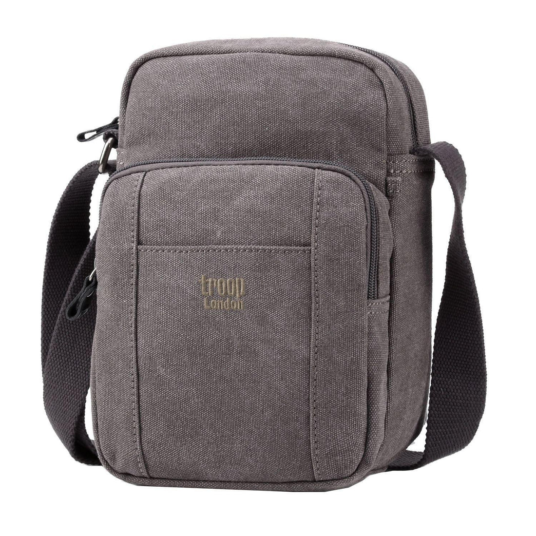 Vertical Canvas Crossbody Bag | TRP0370 Black