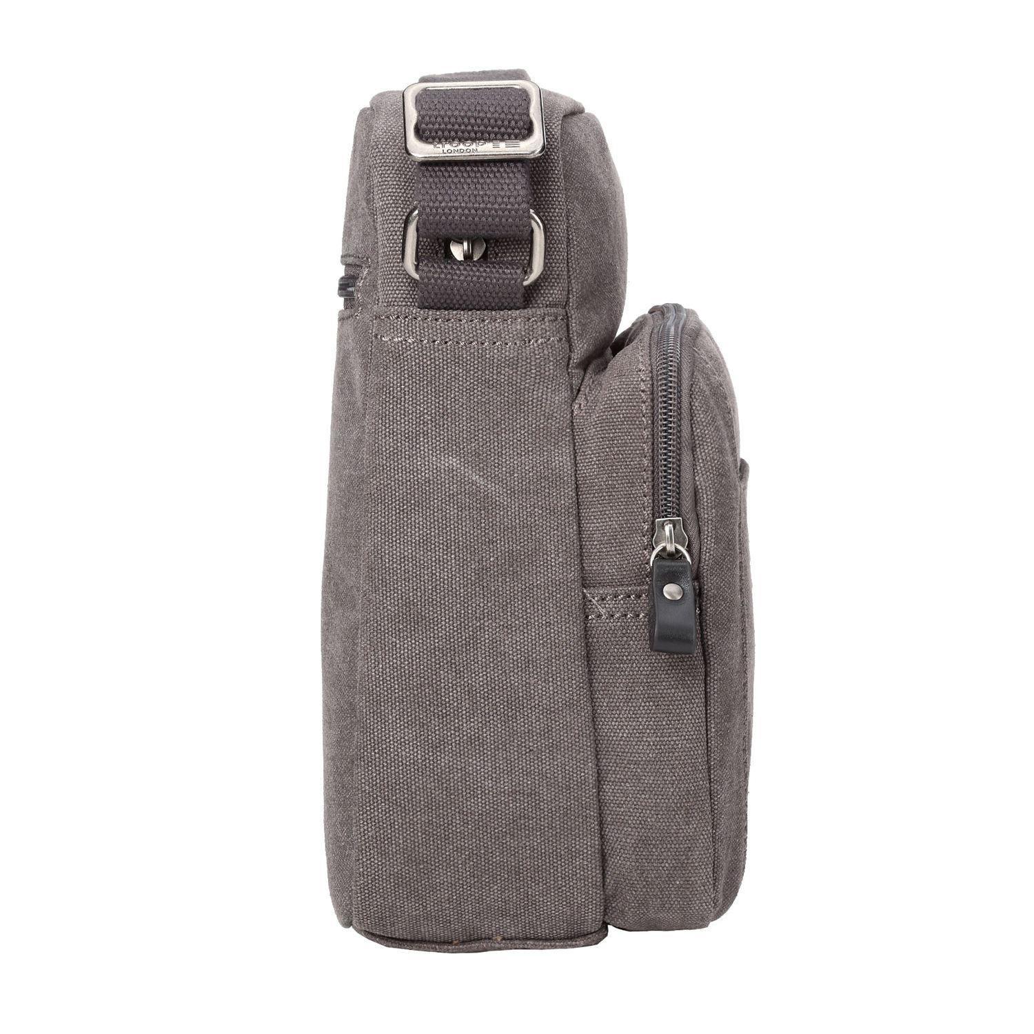 Vertical Canvas Crossbody Bag | TRP0370 Black