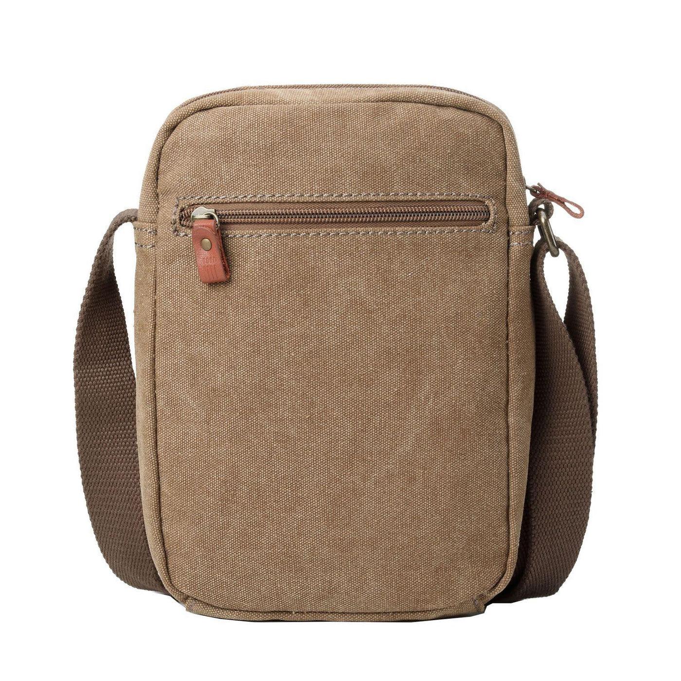 CLASSIC CANVAS ACROSS BODY BAG - TRP0370 - BROWN - RUTHERFORD & Co