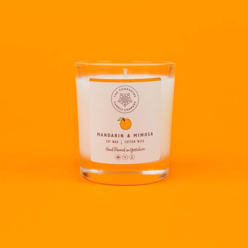 Mandarin & Mimosa Glass Tumbler Candle - RUTHERFORD & Co