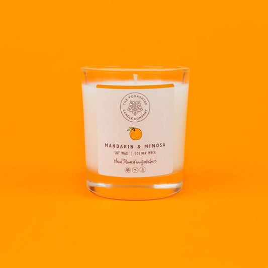 Mandarin & Mimosa Glass Tumbler Candle - RUTHERFORD & Co