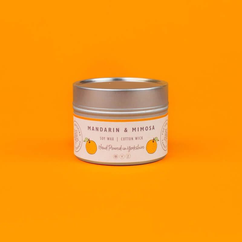 Mandarin & Mimosa Small Tin Candle - RUTHERFORD & Co