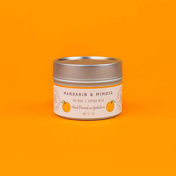 Mandarin & Mimosa Small Tin Candle - RUTHERFORD & Co