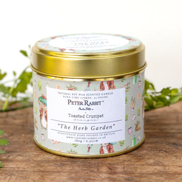 Benjamin Bunny “The Herb Garden” Candle in a Matt Gold Tin