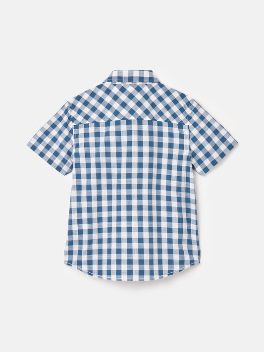 Wilson Blue Cotton Check Shirt