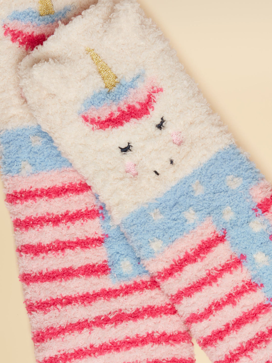 Kids Fluffy Pink Unicorn Socks
