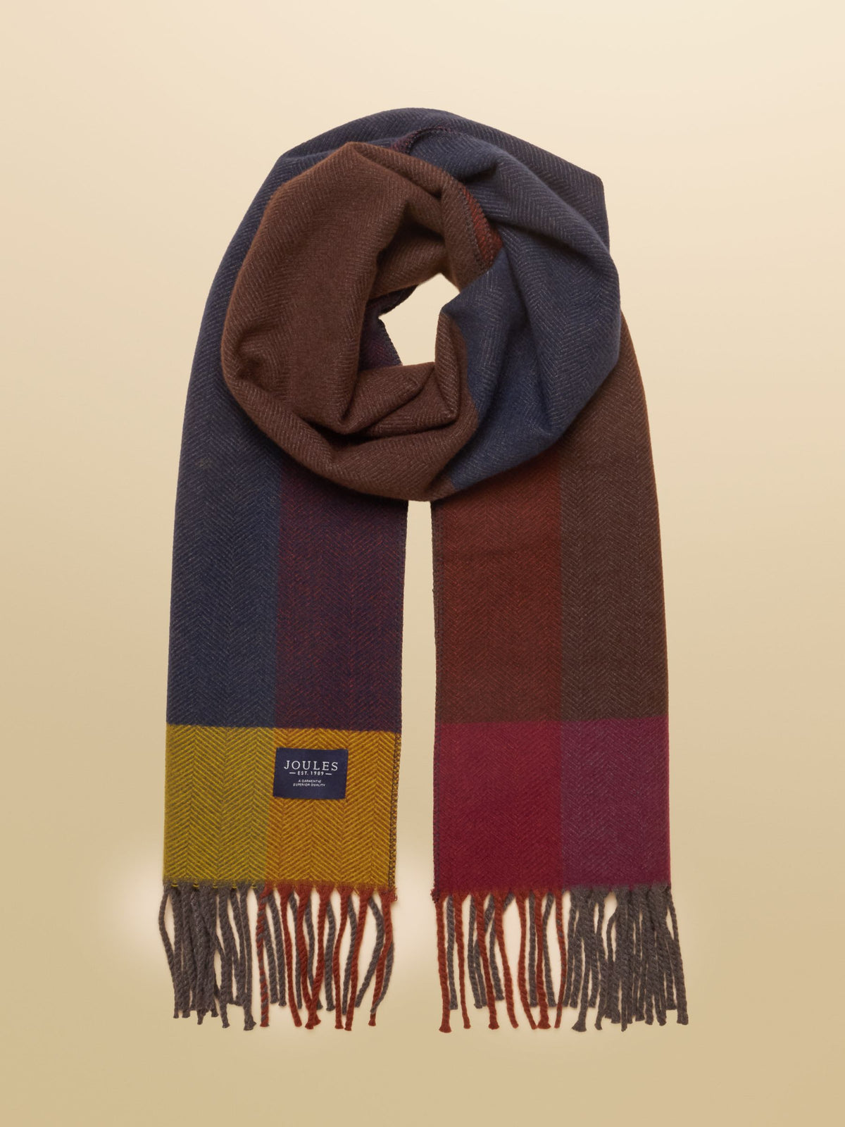 Langtree Scarf - Multi Herringbone Colourblock