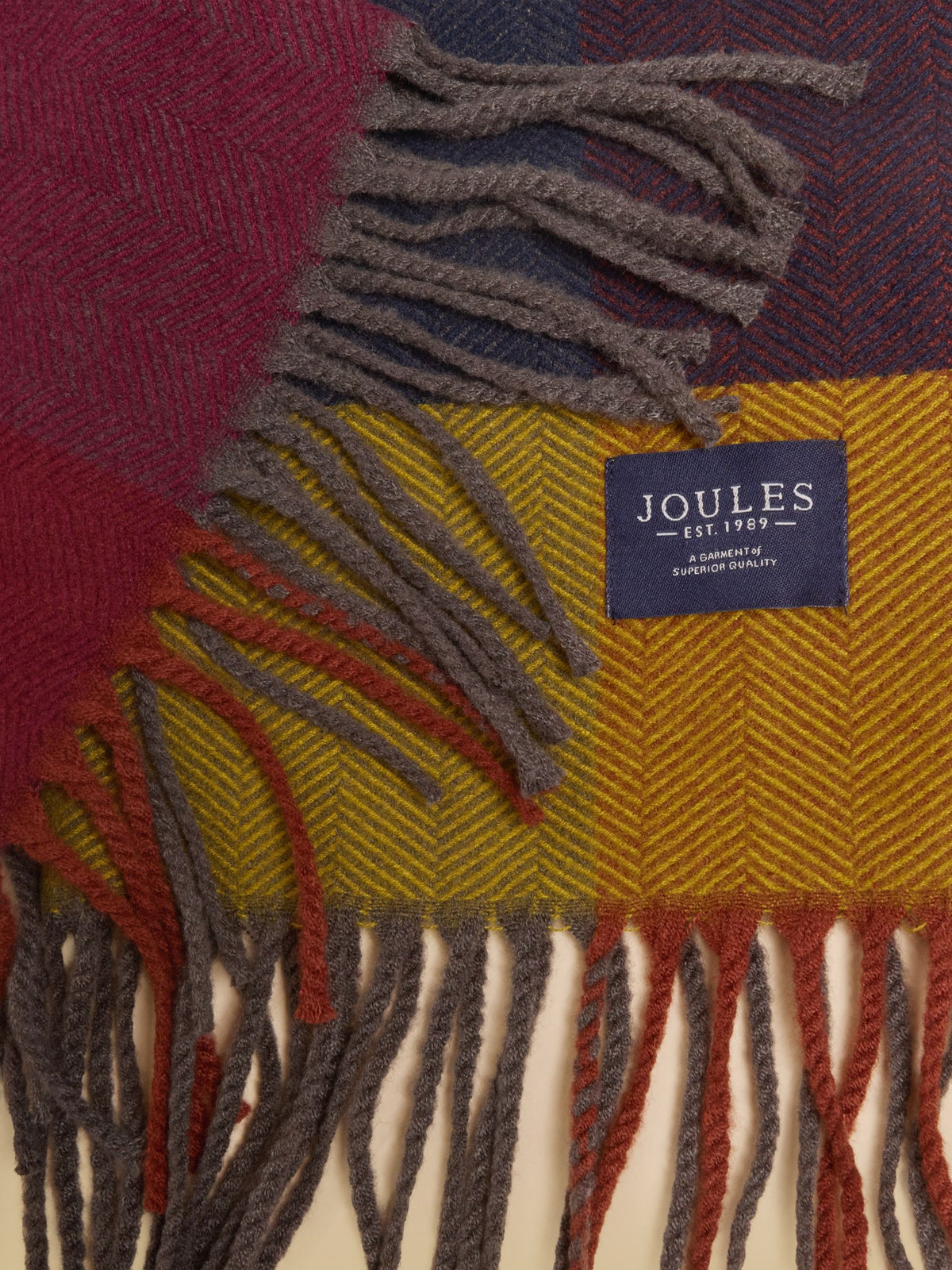 Langtree Scarf - Multi Herringbone Colourblock