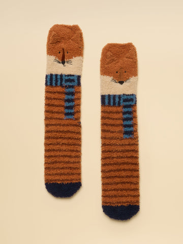 Fluffy Orange Fox Socks