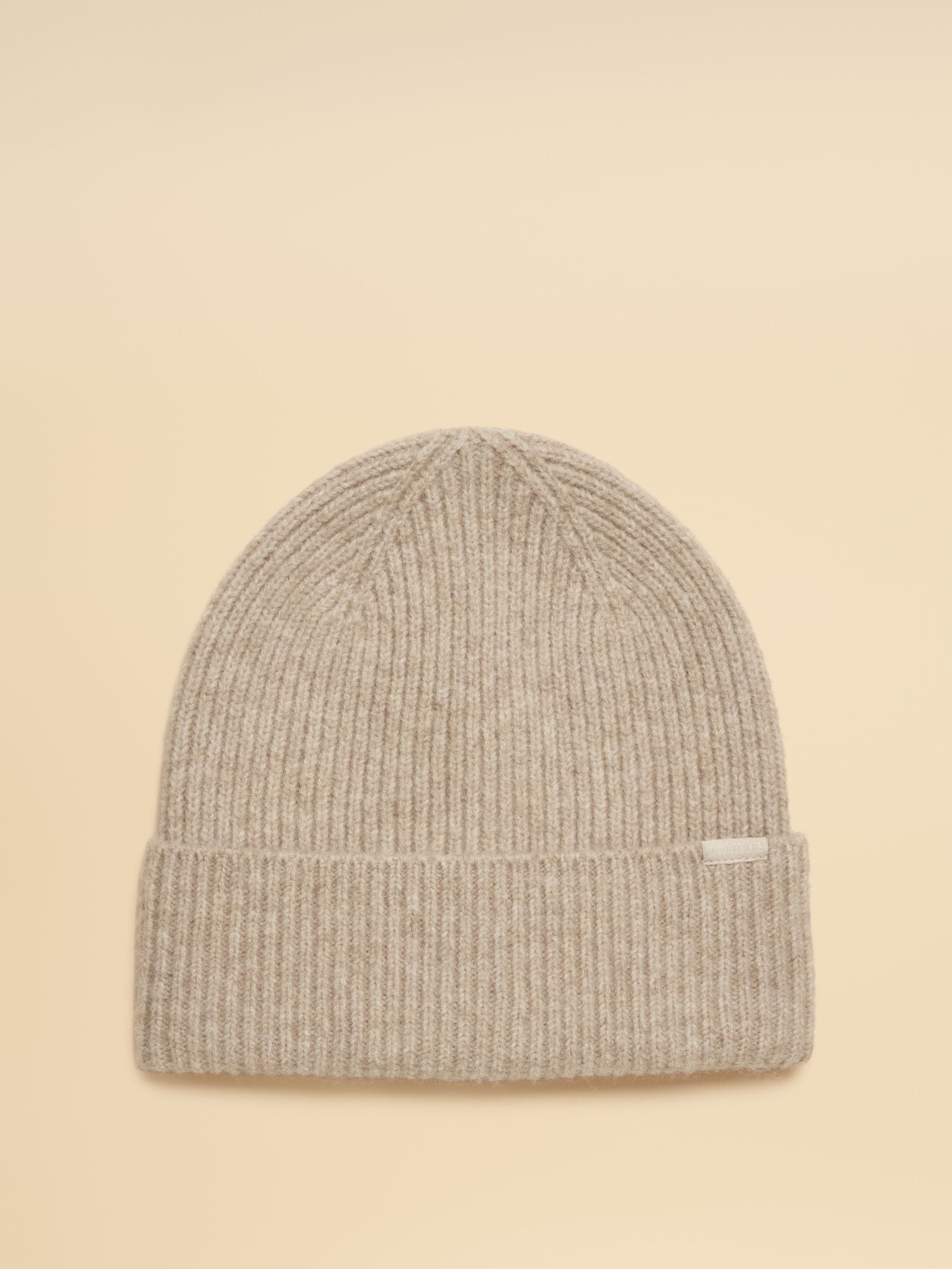 Fine Knit Oatmeal Beanie Hat