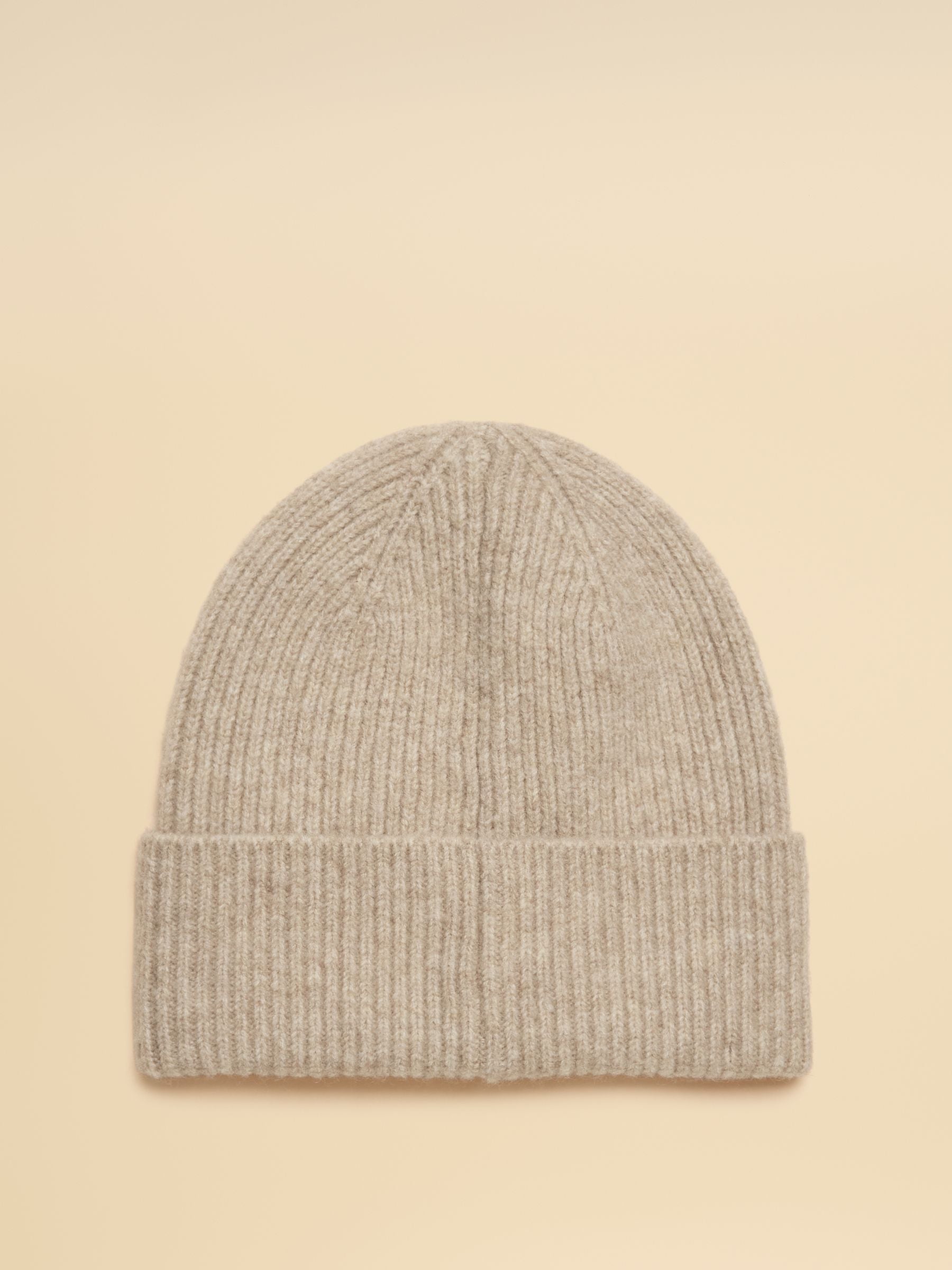 Fine Knit Oatmeal Beanie Hat