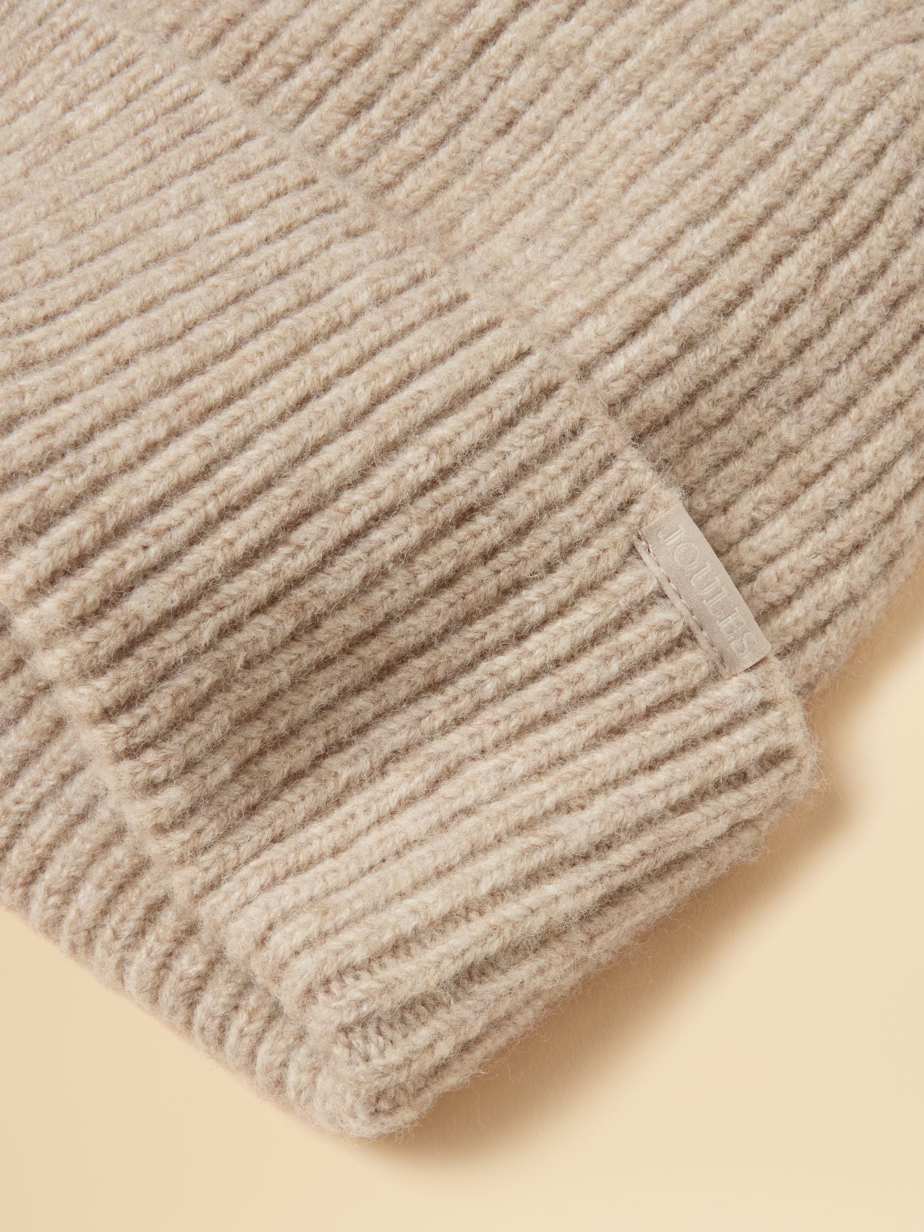 Fine Knit Oatmeal Beanie Hat