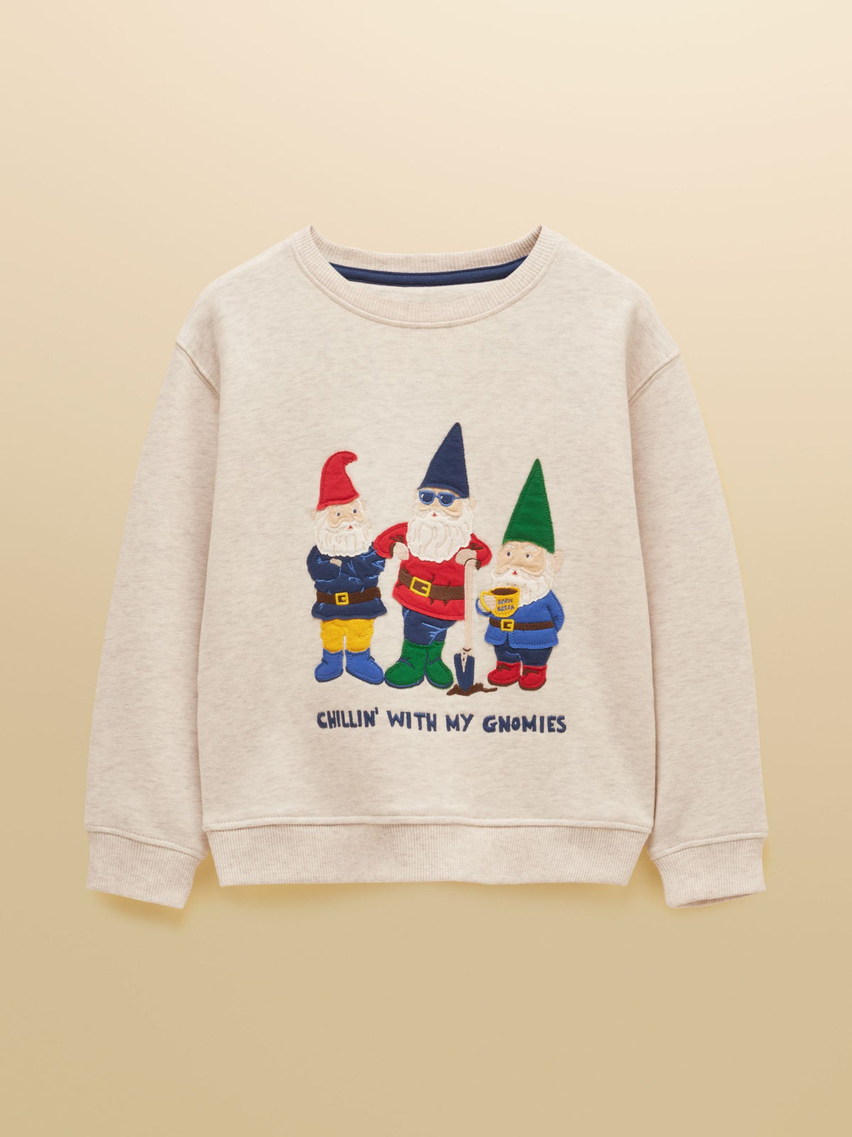Applique Sweatshirt - Oat Gnome
