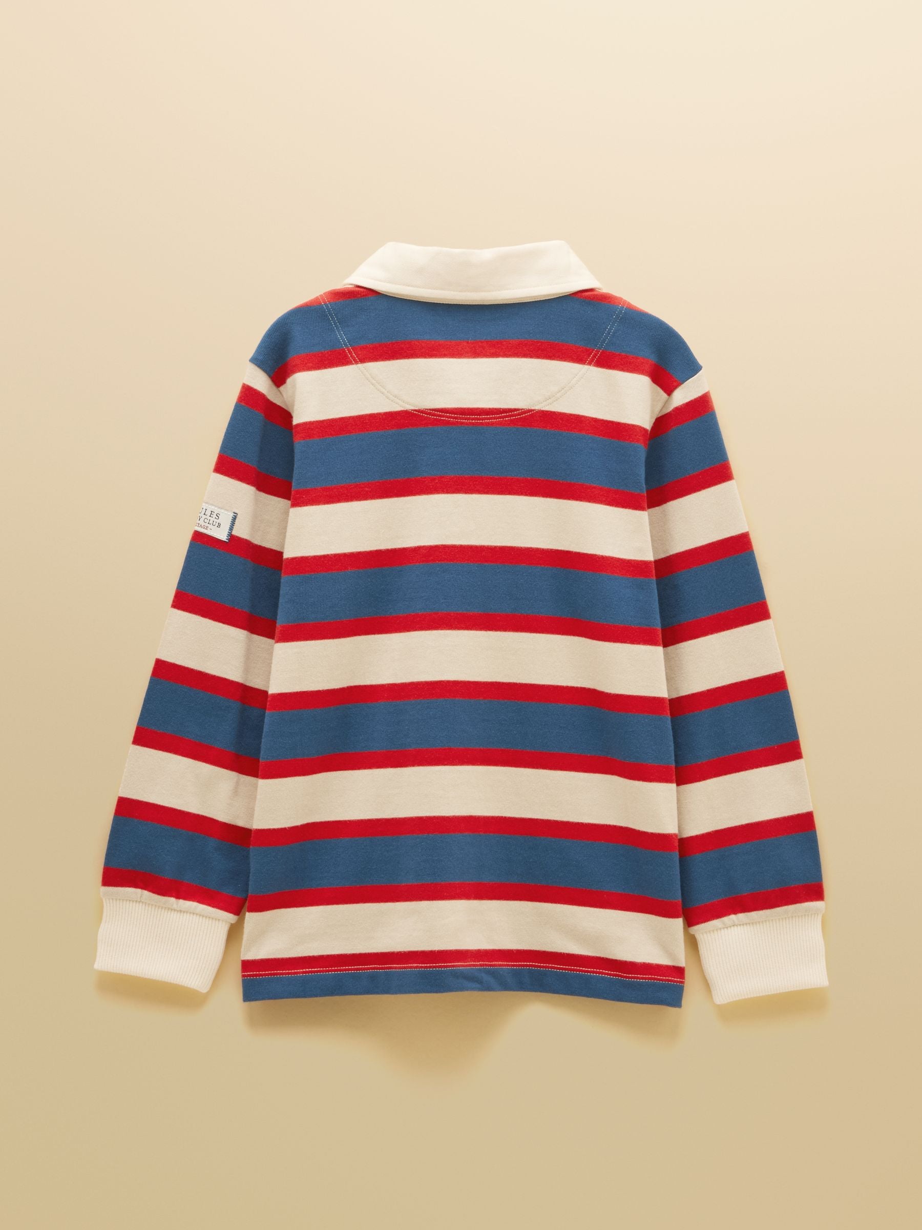 Boys' Rugby Club Red & Blue Long Sleeve Rugby Shirt