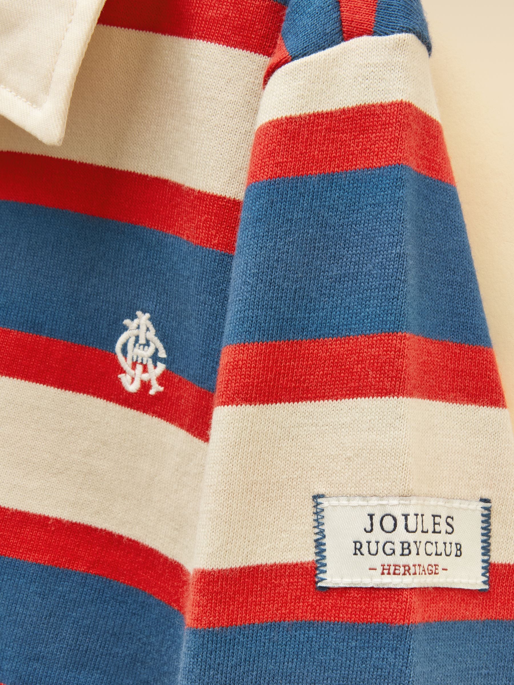 Boys' Rugby Club Red & Blue Long Sleeve Rugby Shirt