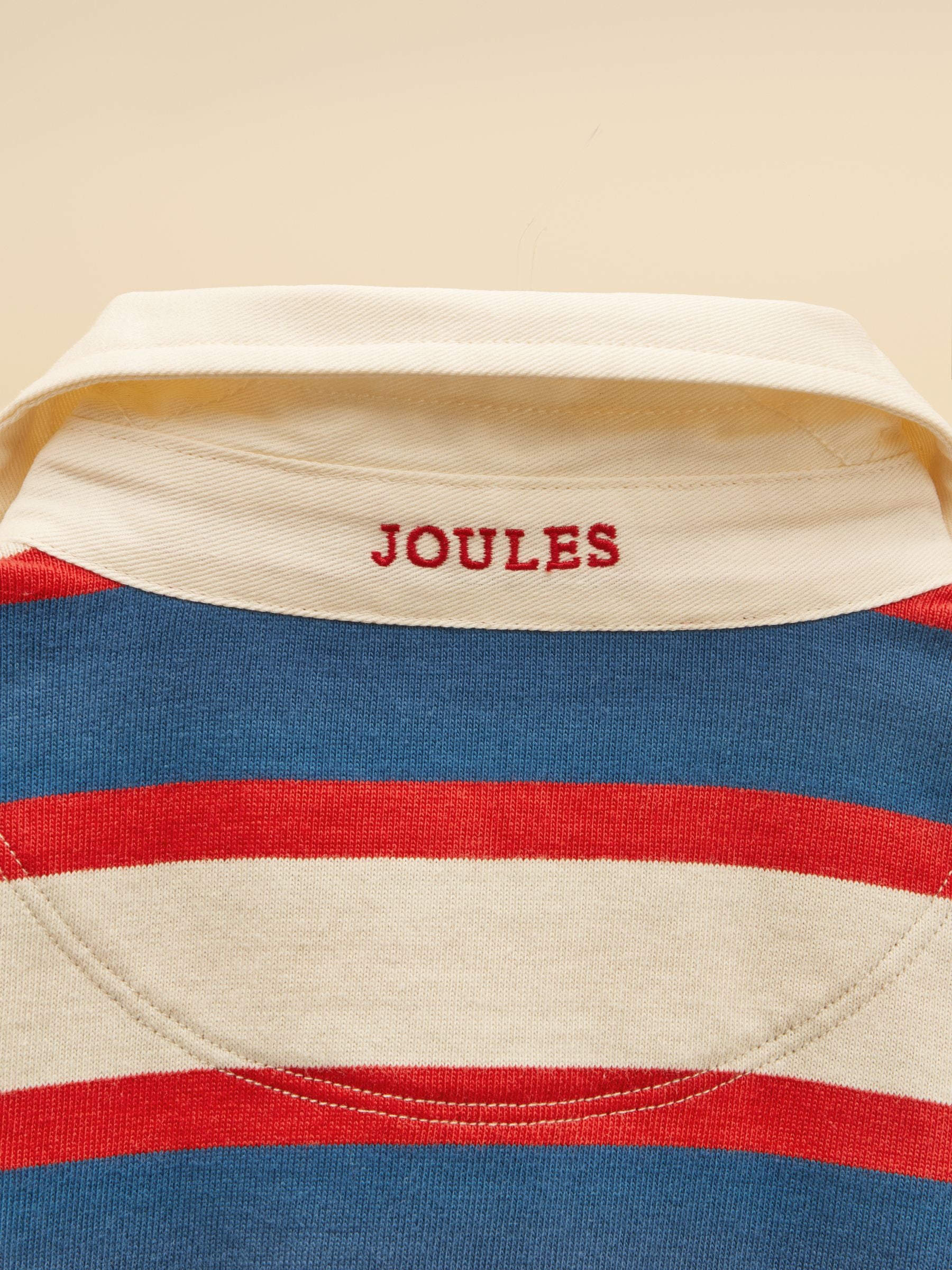 Boys' Rugby Club Red & Blue Long Sleeve Rugby Shirt