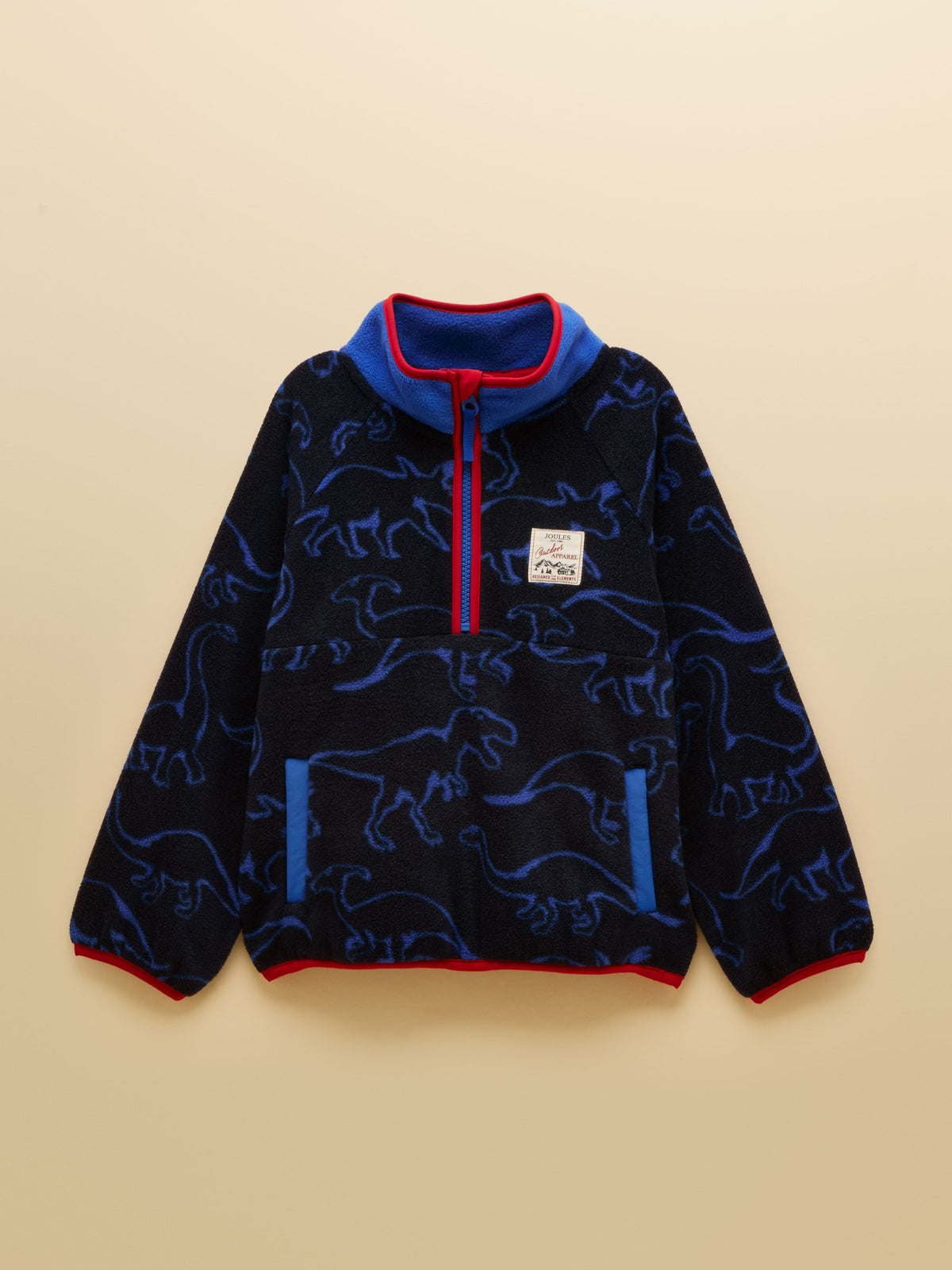 Polar Fleece Quarter Zip - Navy Dino