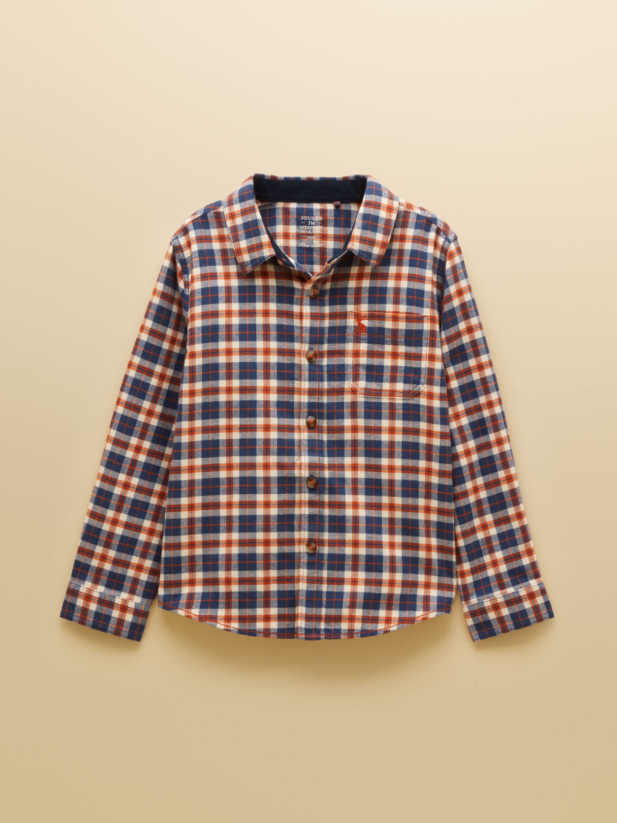 Flannel Checked Shirt - Burnt Orange