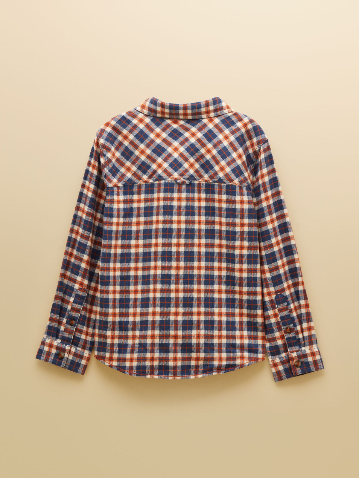 Flannel Checked Shirt - Burnt Orange