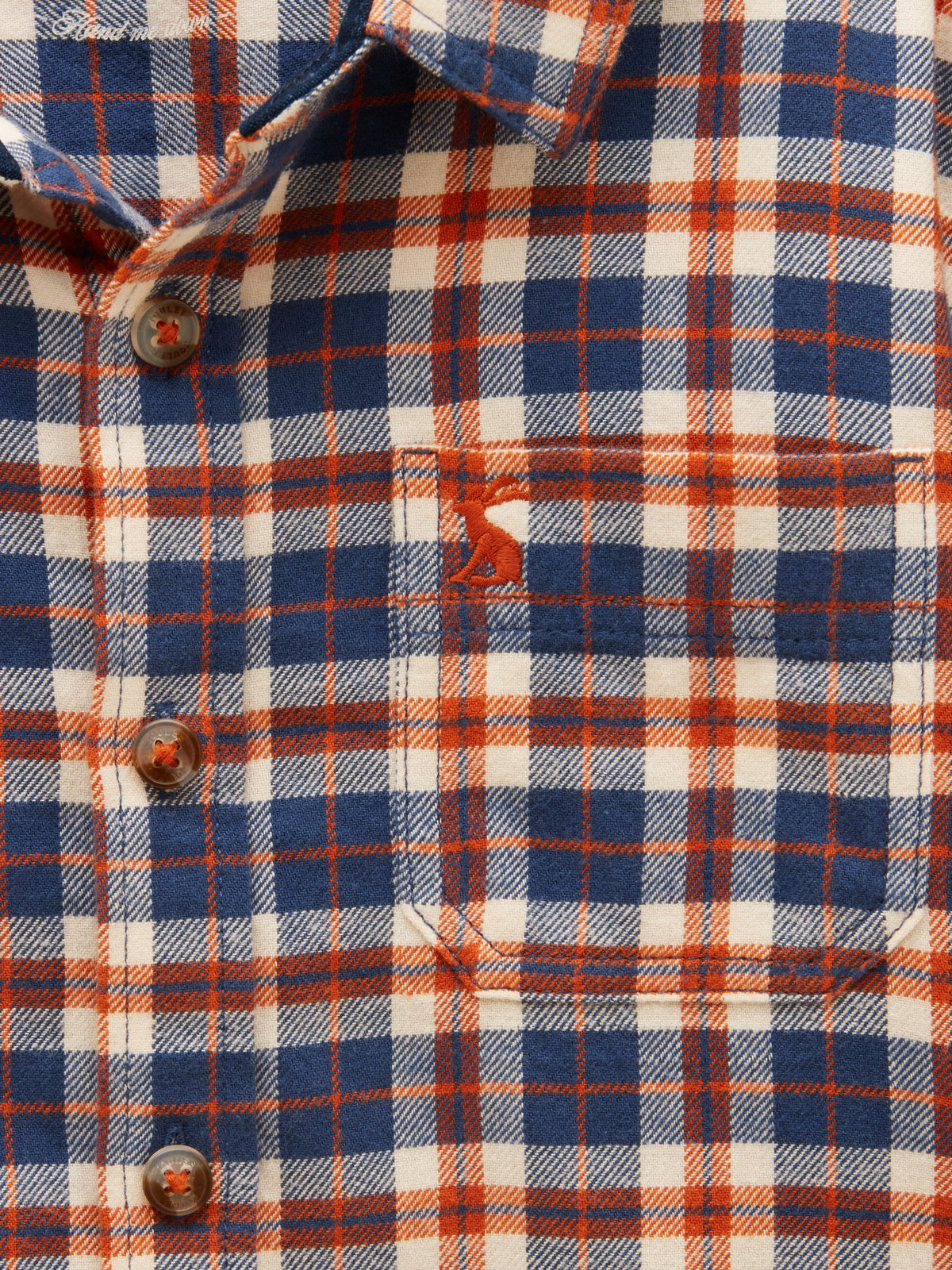 Flannel Checked Shirt - Burnt Orange