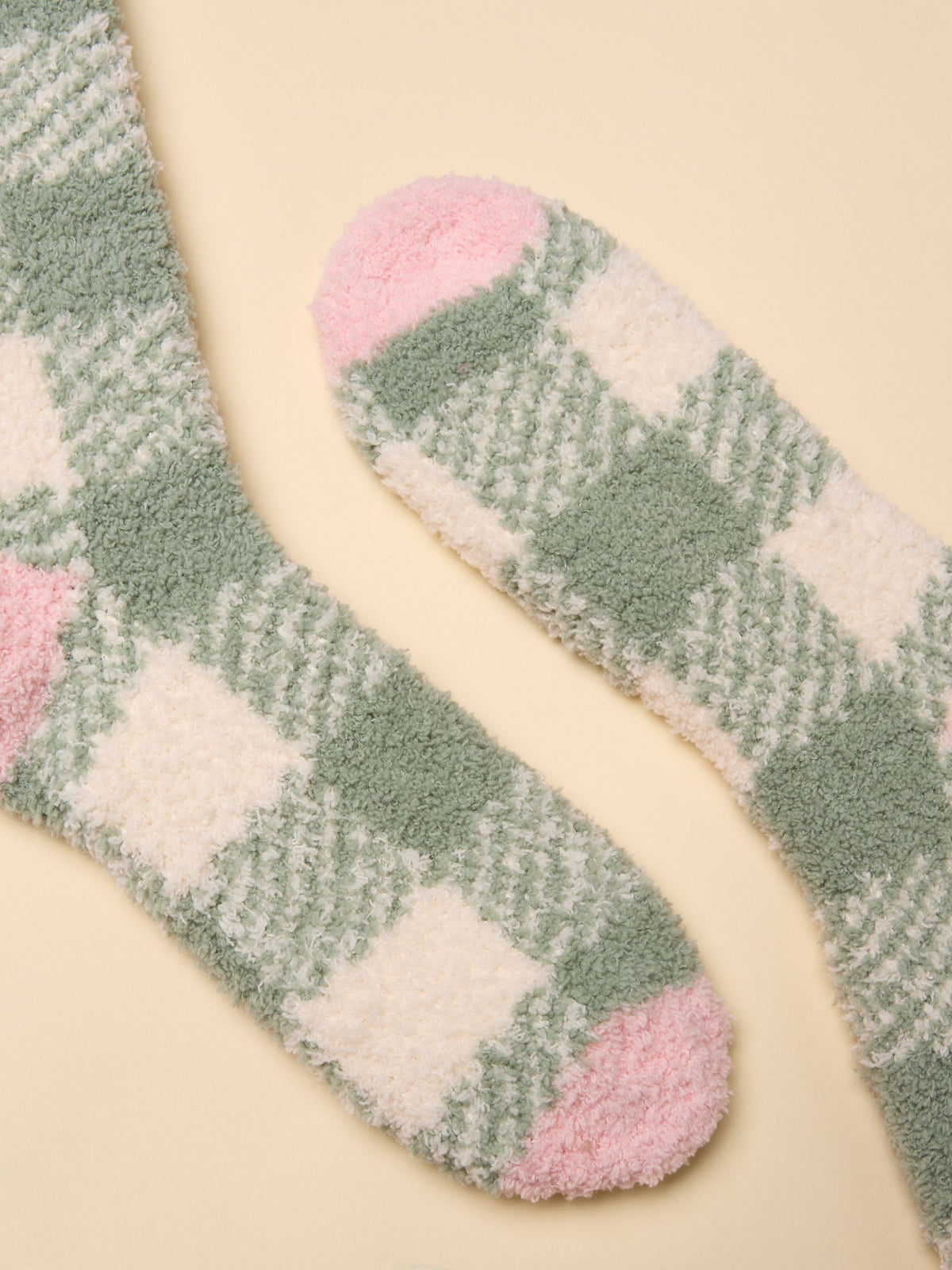 Socks (size 4-8) - Green Check