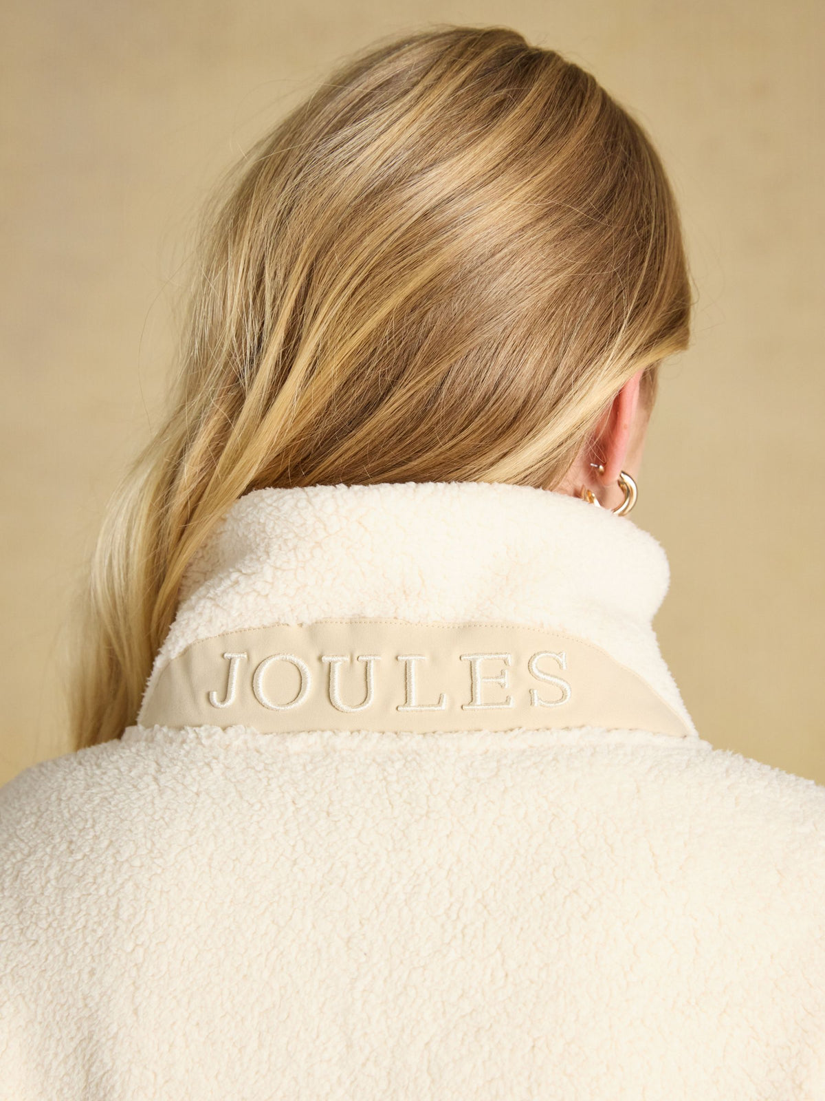 Short Tilly Cropped Quarter Zip Fleece - Cream