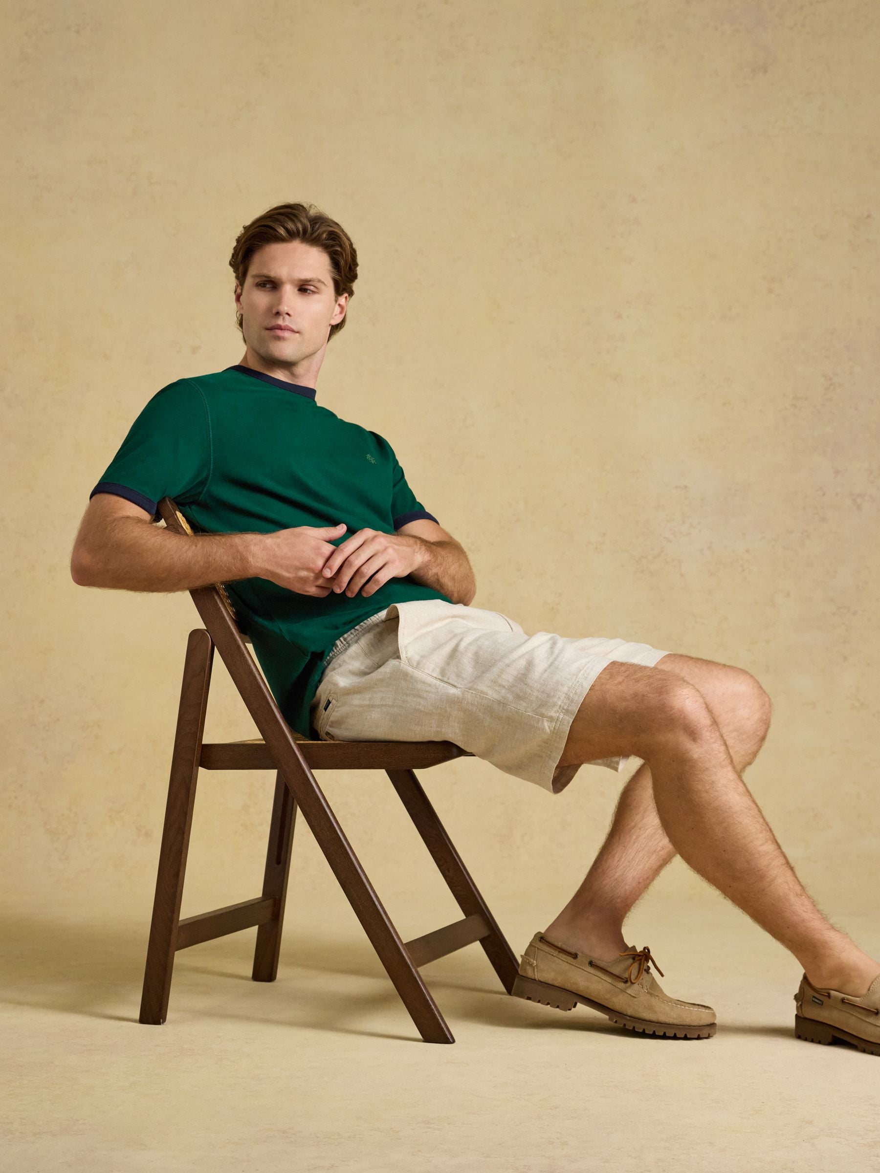 Rugby Club Green Crew Neck Cotton T-Shirt
