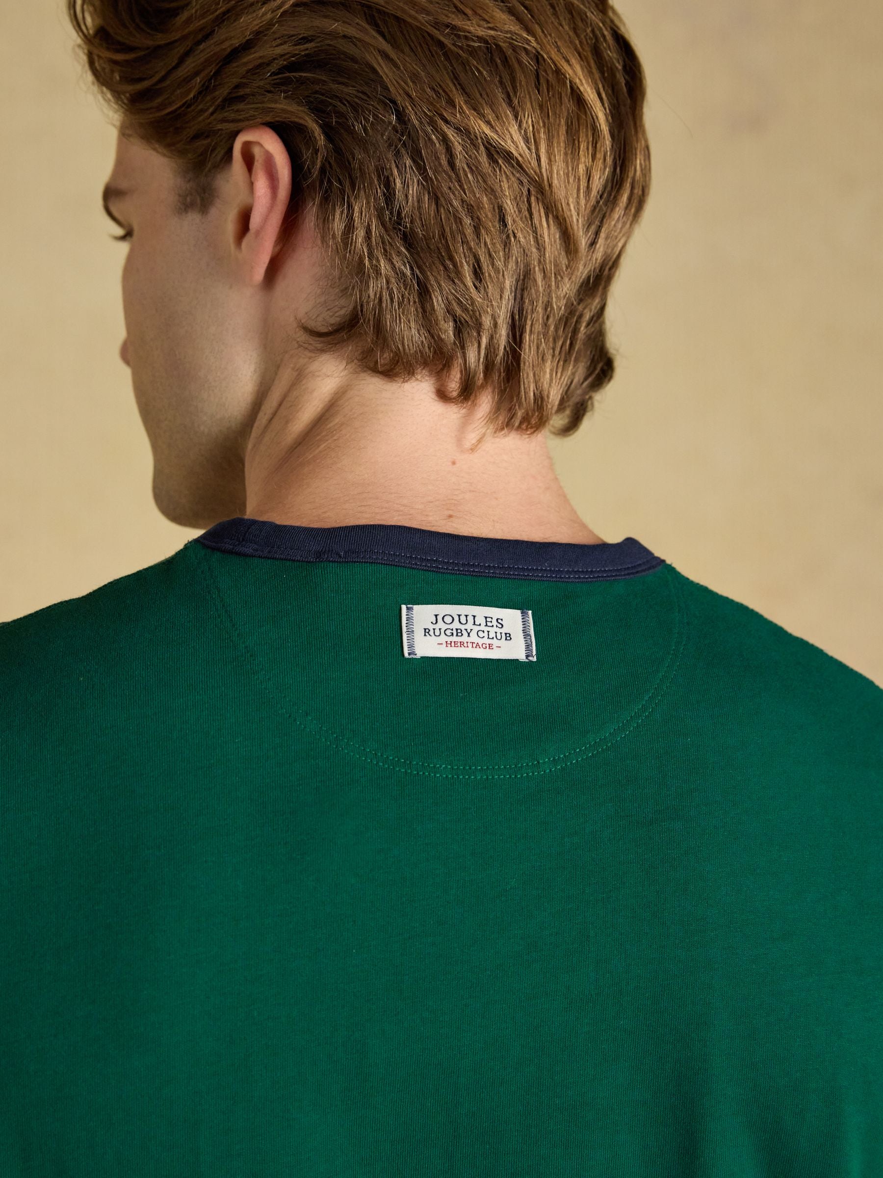 Rugby Club Green Crew Neck Cotton T-Shirt