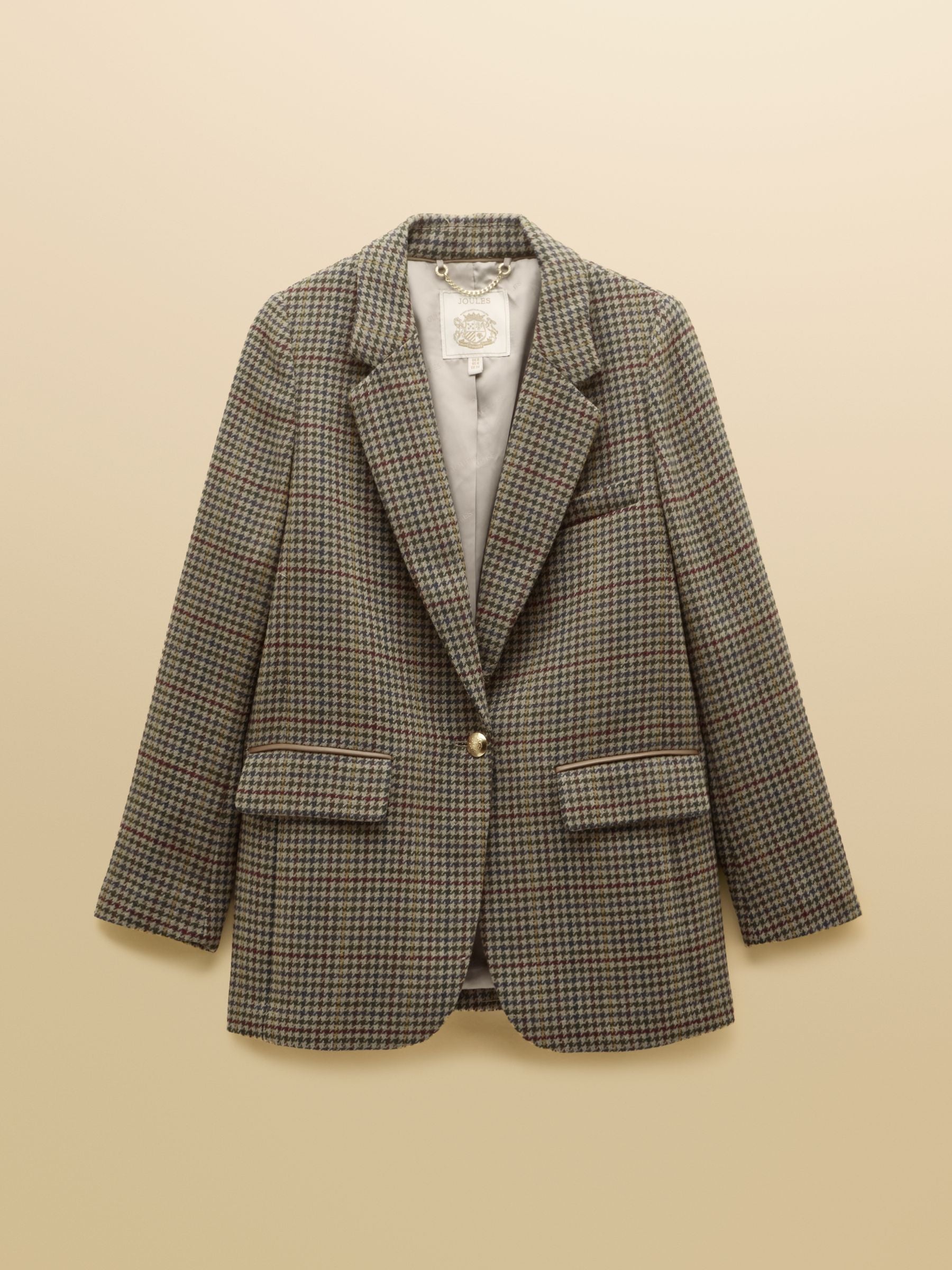 Hackmore Check Relaxed Fit Tweed Blazer With Wool