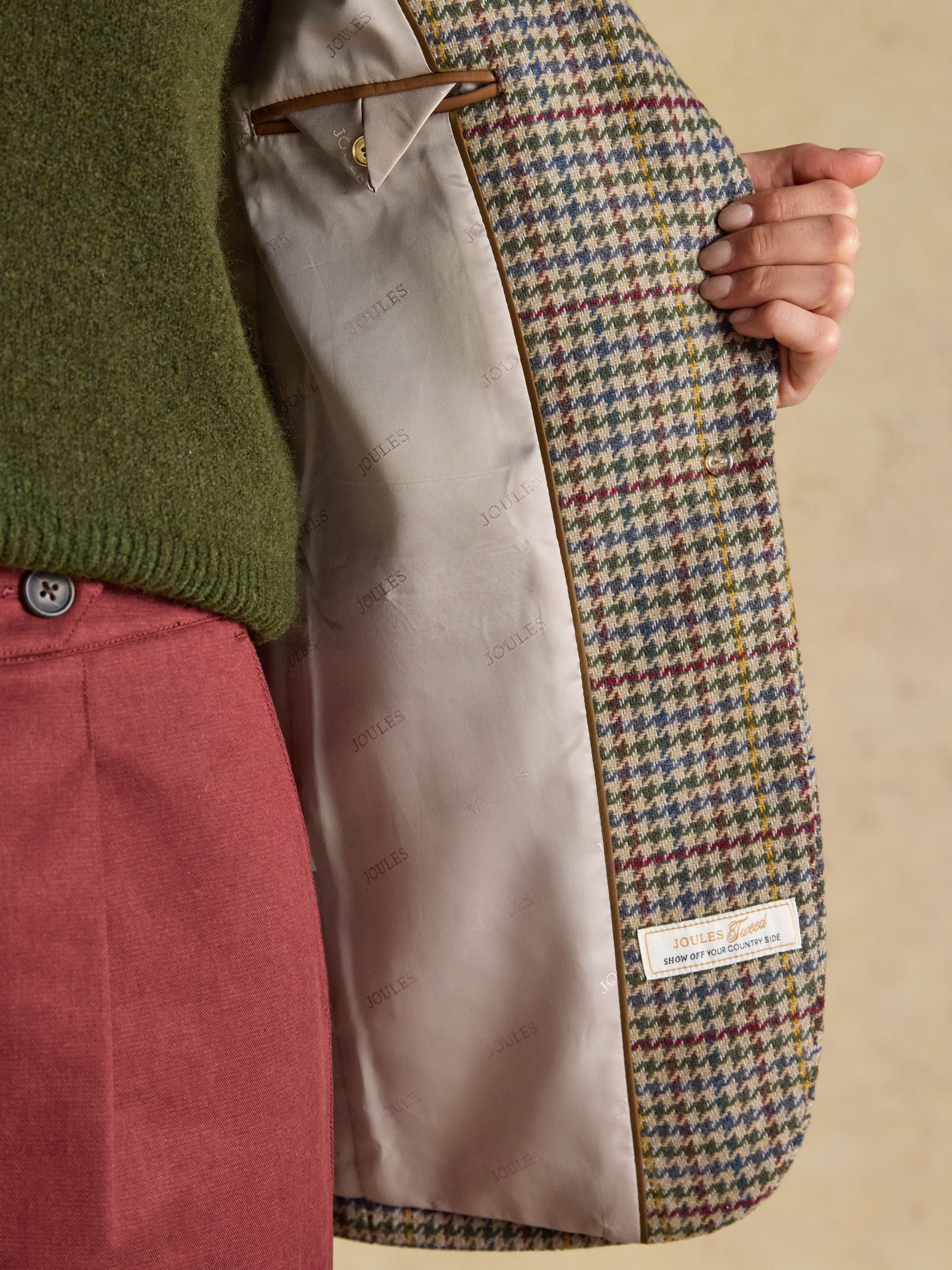 Hackmore Check Relaxed Fit Tweed Blazer With Wool