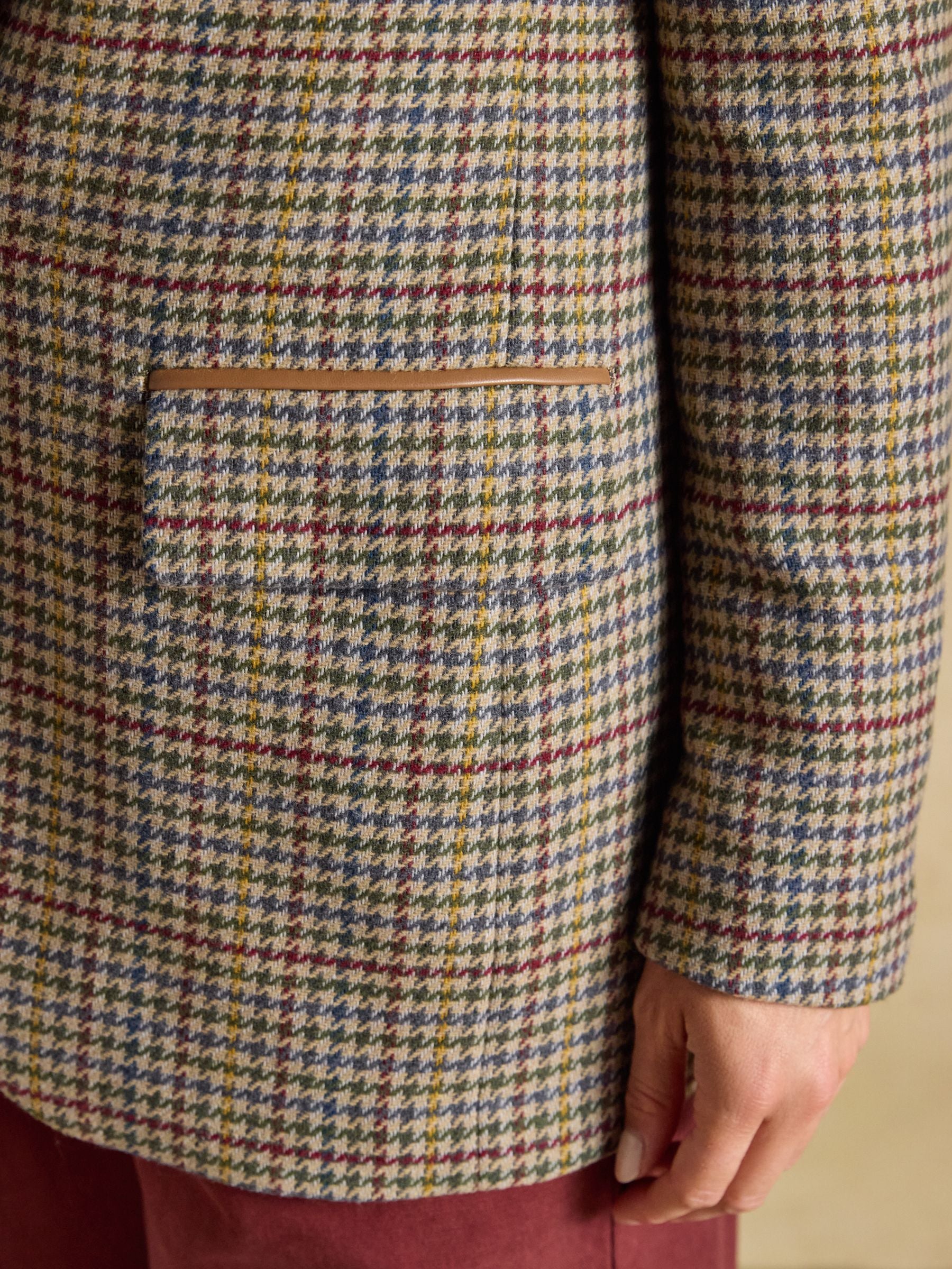 Hackmore Check Relaxed Fit Tweed Blazer With Wool
