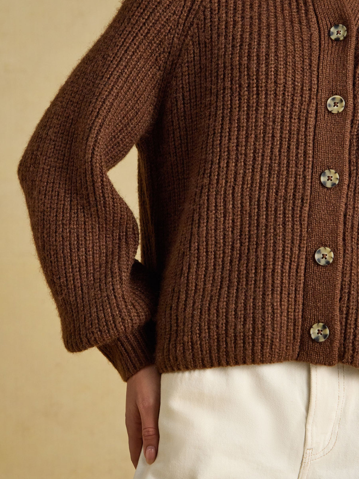 Soft Handle Cardigan - Chocolate Brown