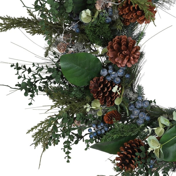 80cm Pine Blueberry Wreath
