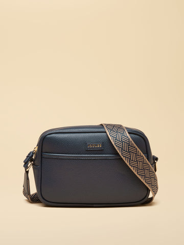 Trent Navy & Gold Cross Body Bag with Adjustable Thick Strap