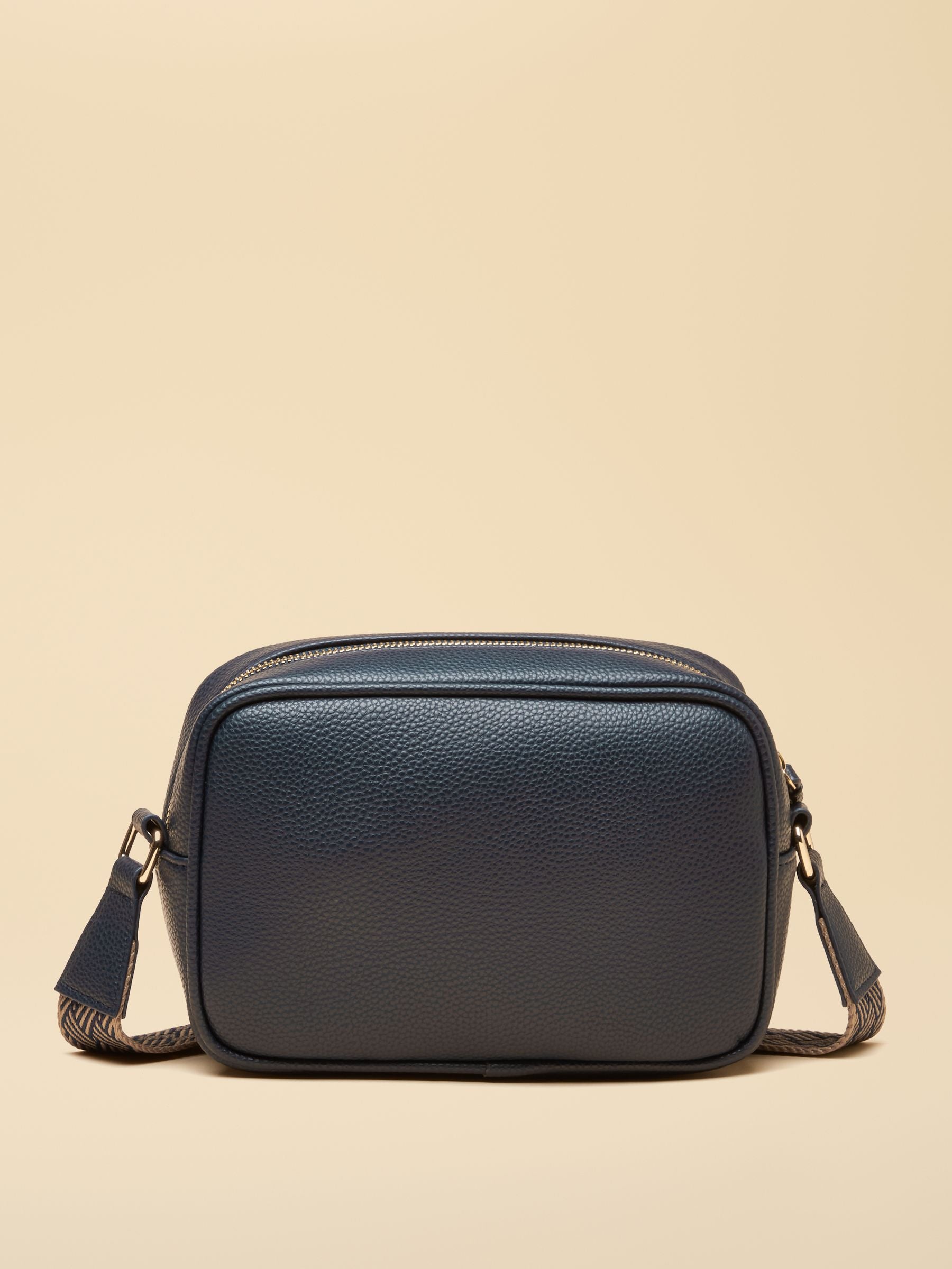 Trent Navy & Gold Cross Body Bag with Adjustable Thick Strap
