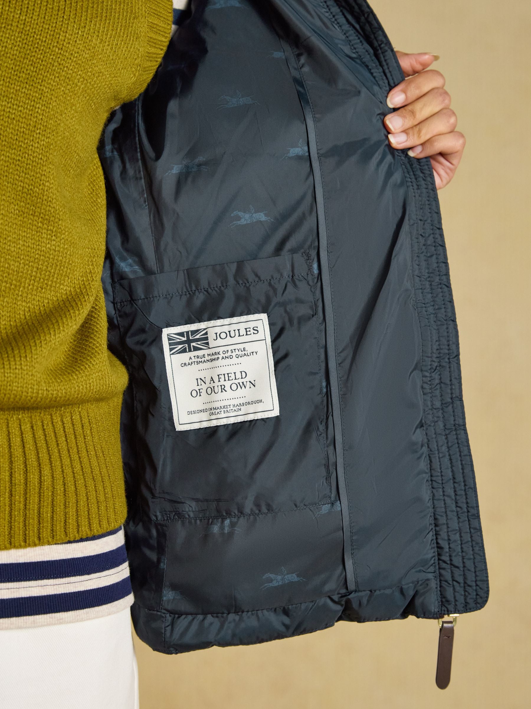 Paddock Navy Showerproof Padded Coat