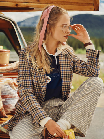 Relaxed Fit Wool Rich Tweed Blazer - Pendle Tweed