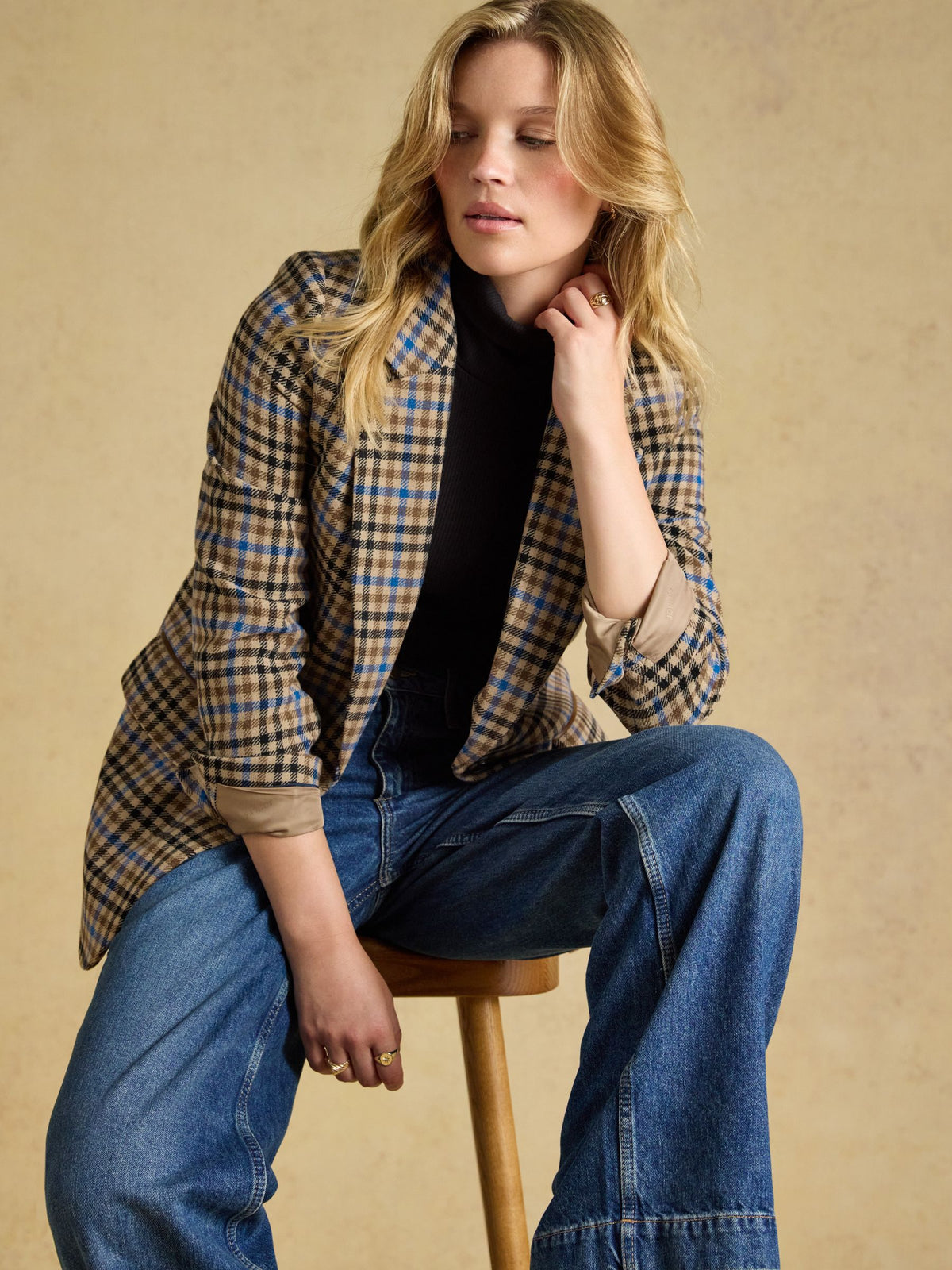 Relaxed Fit Wool Rich Tweed Blazer - Pendle Tweed