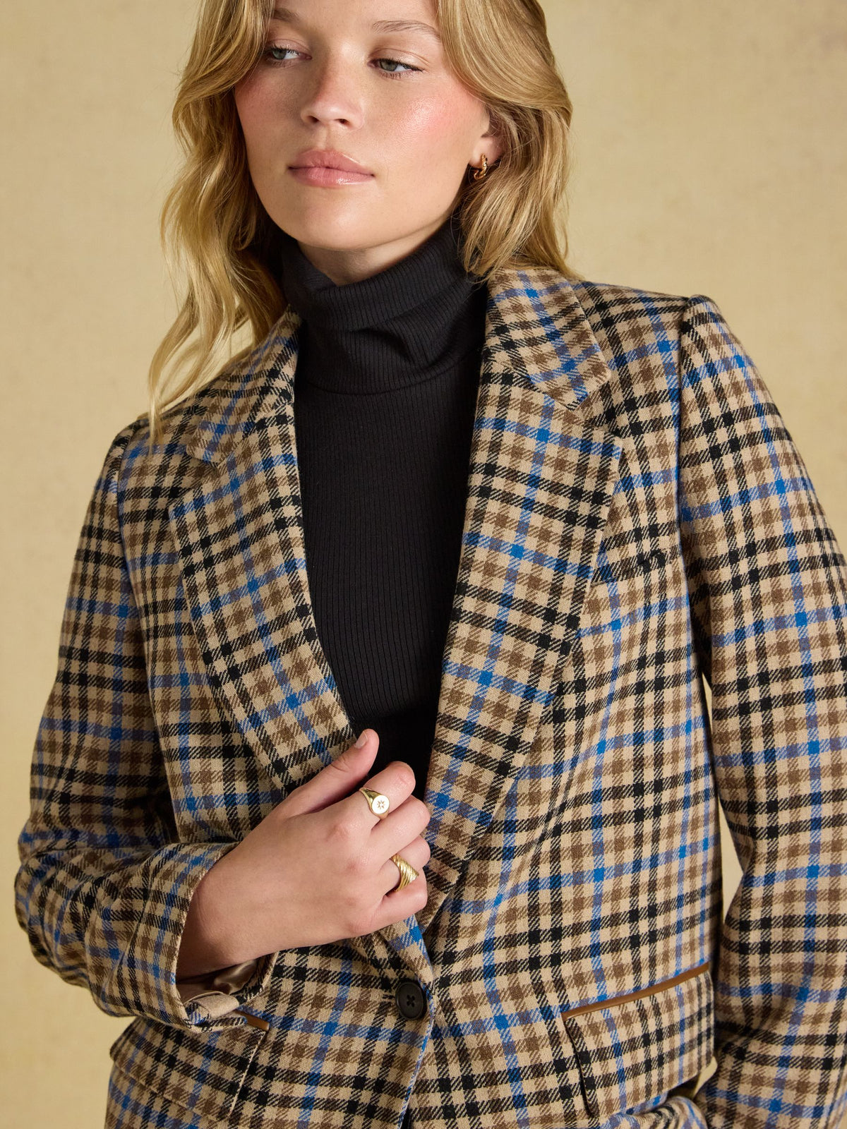 Relaxed Fit Wool Rich Tweed Blazer - Pendle Tweed