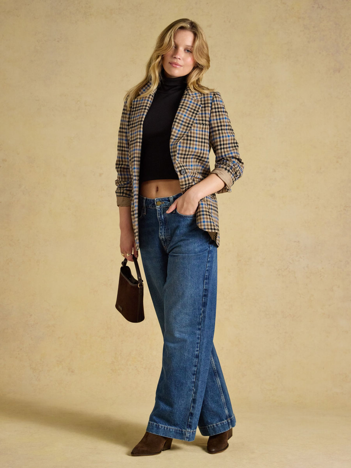 Relaxed Fit Wool Rich Tweed Blazer - Pendle Tweed