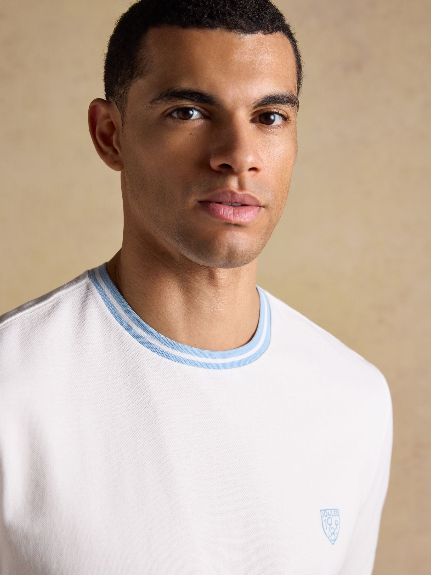 White Classic Fit Cotton Pique T-Shirt