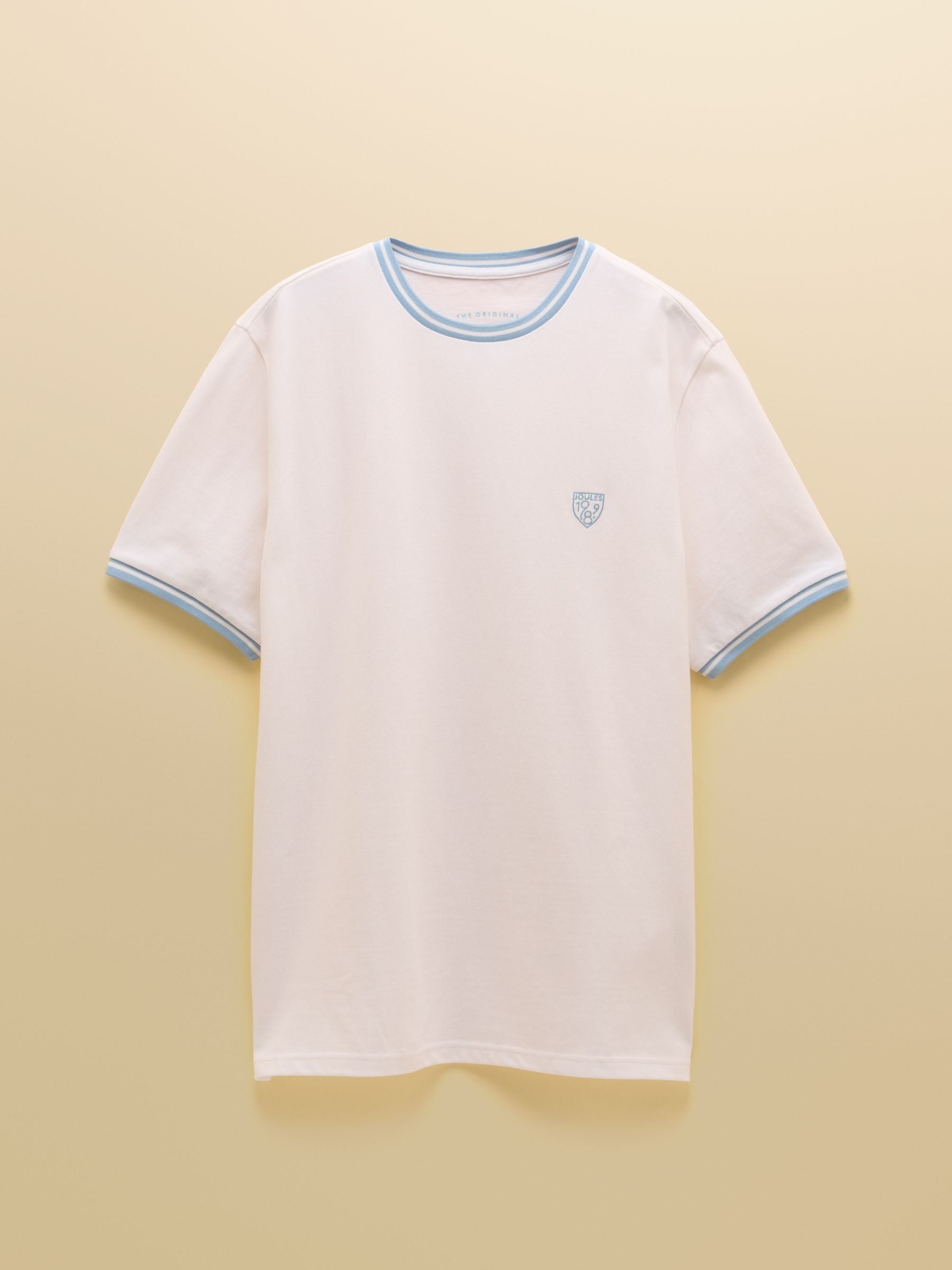 White Classic Fit Cotton Pique T-Shirt