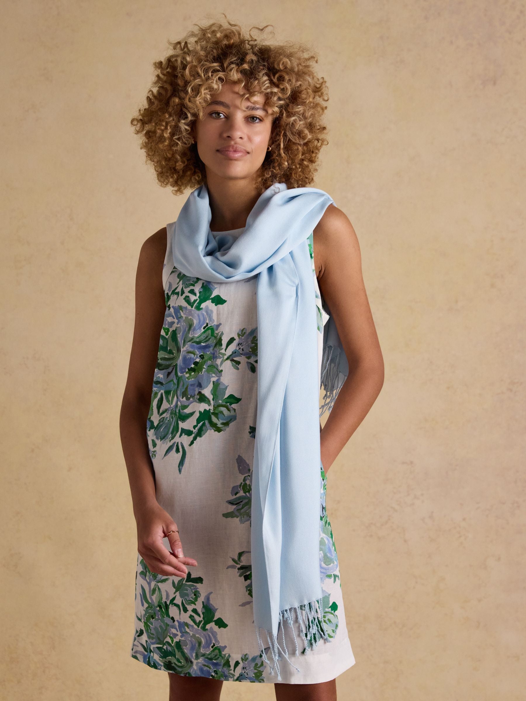 Ascot Blue Large Lightweight Wrap Scarf